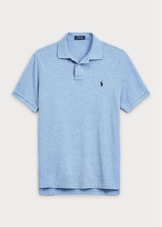 Cămăși polo slim cu plasă Ralph Lauren pentru bărbați albaștri