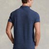 Cămăși polo slim cu plasă Ralph Lauren pentru bărbați albaștri Cămăși polo slim cu plasă Ralph Lauren pentru bărbați albaștri
