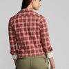 Cămăși roșii pentru femei Ralph Lauren din jerseu cu imprimeu în carouri Cămăși roșii pentru femei Ralph Lauren din jerseu cu imprimeu în carouri