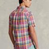 Cămăși roz pentru bărbați Ralph Lauren, cu ajustare clasică, Madras Popover