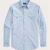 Cămăși Western Oxford pentru bărbați, Ralph Lauren, de culoare clasică Cămăși Western Oxford pentru bărbați, Ralph Lauren, de culoare clasică