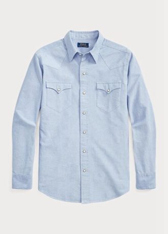 Cămăși Western Oxford pentru bărbați, Ralph Lauren, de culoare clasică Cămăși Western Oxford pentru bărbați, Ralph Lauren, de culoare clasică
