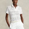 Crem Cămăși polo Ralph Lauren cu dantelă geometrică pentru femei Crem Cămăși polo Ralph Lauren cu dantelă geometrică pentru femei
