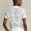 Crem Cămăși polo Ralph Lauren cu dantelă geometrică pentru femei Crem Cămăși polo Ralph Lauren cu dantelă geometrică pentru femei