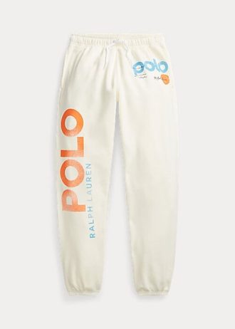 Cremă pentru femei Ralph Lauren Logo & Pantaloni de sport Wave Graphic Fleece