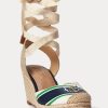 Espadrile din pânză Ralph Lauren pentru femei, bleumarin Espadrile din pânză Ralph Lauren pentru femei, bleumarin