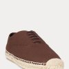 Espadrille cu șireturi din pânză Ralph Lauren maro pentru femei Espadrille cu șireturi din pânză Ralph Lauren maro pentru femei