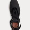Espadrille cu pană din pânză Ralph Lauren de damă neagră Espadrille cu pană din pânză Ralph Lauren de damă neagră