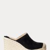 Espadrille de căprioară Pennie Ralph Lauren de damă neagră Espadrille de căprioară Pennie Ralph Lauren de damă neagră