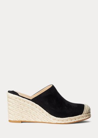 Espadrille de căprioară Pennie Ralph Lauren de damă neagră