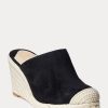 Espadrille de căprioară Pennie Ralph Lauren de damă neagră Espadrille de căprioară Pennie Ralph Lauren de damă neagră