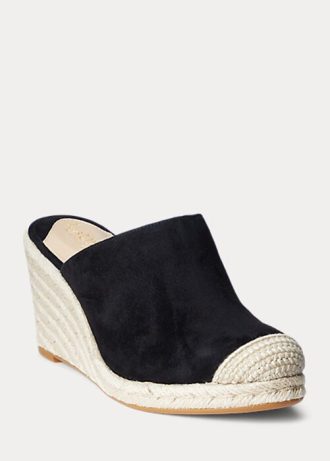 Espadrille de căprioară Pennie Ralph Lauren de damă neagră