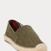 Pantofi casual de pânză spălat Cevio Ralph Lauren verzi pentru bărbați Pantofi casual de pânză spălat Cevio Ralph Lauren verzi pentru bărbați