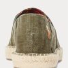 Pantofi casual de pânză spălat Cevio Ralph Lauren verzi pentru bărbați Pantofi casual de pânză spălat Cevio Ralph Lauren verzi pentru bărbați