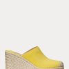 Espadrille galbene Ralph Lauren Pennie din piele intoarsa pentru dama Espadrille galbene Ralph Lauren Pennie din piele intoarsa pentru dama