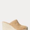 Espadrille Ralph Lauren Pennie din piele intoarsa kaki pentru femei Espadrille Ralph Lauren Pennie din piele intoarsa kaki pentru femei