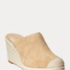 Espadrille Ralph Lauren Pennie din piele intoarsa kaki pentru femei Espadrille Ralph Lauren Pennie din piele intoarsa kaki pentru femei