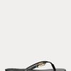 Flip-flops de damă negri Ralph Lauren Emalia Nappa din piele Flip-flops de damă negri Ralph Lauren Emalia Nappa din piele