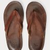 Flip-flops din piele Ralph Lauren maro închis pentru bărbați