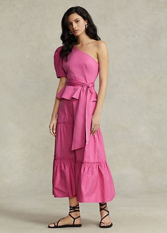 Fuchsia Fuchsia pentru femei Ralph Lauren, fuste în formă de A din bumbac