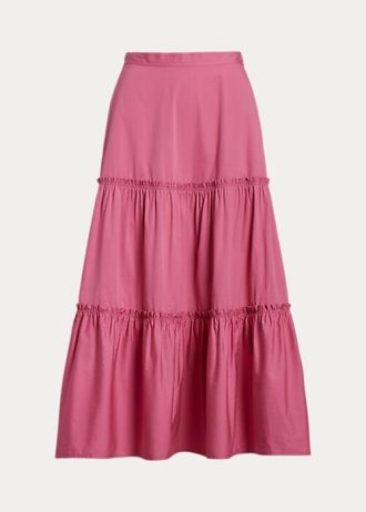 Fuchsia Fuchsia pentru femei Ralph Lauren, fuste în formă de A din bumbac