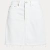 Fuste creion din denim alb Ralph Lauren pentru femei Fuste creion din denim alb Ralph Lauren pentru femei