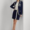 Fuste crep crepon/blumarin pentru femei Ralph Lauren, cu nasturi în față, în două tonuri Fuste crep crepon/blumarin pentru femei Ralph Lauren, cu nasturi în față, în două tonuri