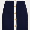 Fuste crep crepon/blumarin pentru femei Ralph Lauren, cu nasturi în față, în două tonuri Fuste crep crepon/blumarin pentru femei Ralph Lauren, cu nasturi în față, în două tonuri