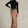 Fuste de damă Flower, Ralph Lauren, cu flori încrețite în georgette Fuste de damă Flower, Ralph Lauren, cu flori încrețite în georgette