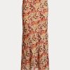 Fuste de damă Flower, Ralph Lauren, cu flori încrețite în georgette Fuste de damă Flower, Ralph Lauren, cu flori încrețite în georgette