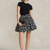 Fuste de damă negru/alb Ralph Lauren Floral A-Line Fuste de damă negru/alb Ralph Lauren Floral A-Line