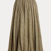 Fuste de damă Ralph Lauren Arnav plisate din twill spart Fuste de damă Ralph Lauren Arnav plisate din twill spart