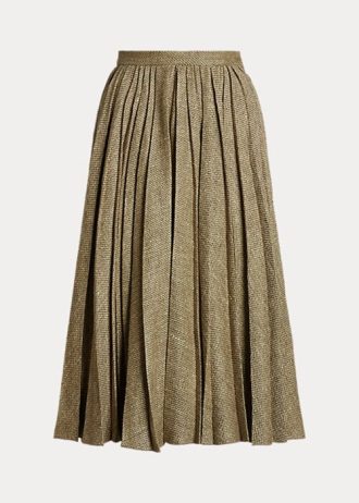 Fuste de damă Ralph Lauren Arnav plisate din twill spart