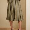 Fuste de damă Ralph Lauren Arnav plisate din twill spart Fuste de damă Ralph Lauren Arnav plisate din twill spart