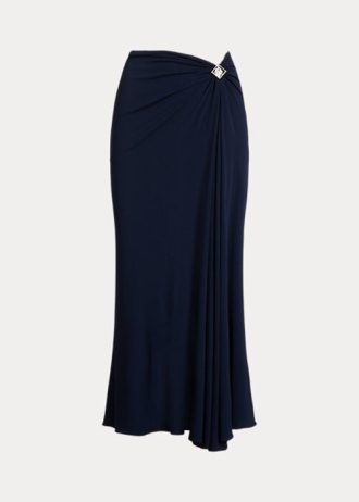 Fuste din jerse Ralph Lauren Margarethe pentru femei bleumarin