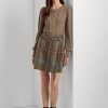 Fuste din tweed cu franjuri, Ralph Lauren, multicolore, pentru femei