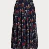 Fuste Floral Crinkle Georgette Ralph Lauren pentru femei Flower