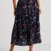 Fuste Floral Crinkle Georgette Ralph Lauren pentru femei Flower