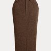 Fuste maro din lână Ralph Lauren Mychele pentru femei