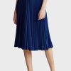 Fuste midi Ralph Lauren Plisse pentru femei albastre