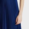 Fuste midi Ralph Lauren Plisse pentru femei albastre