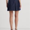 Fuste mini din denim plisate Ralph Lauren pentru femei bleumarin Fuste mini din denim plisate Ralph Lauren pentru femei bleumarin