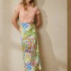 Fuste multicolore din voile de in pentru femei Ralph Lauren Danyelle