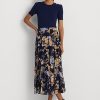 Fuste multicolore Ralph Lauren Floral Crinkle Georgette pentru damă Fuste multicolore Ralph Lauren Floral Crinkle Georgette pentru damă