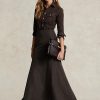 Fuste negre pentru femei Ralph Lauren din tafta și fustă sirenă