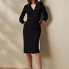Fuste negre Ralph Lauren Cindy din lână elastică creponată Fuste negre Ralph Lauren Cindy din lână elastică creponată