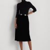 Fuste negre Ralph Lauren din catifea pentru femei