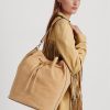 Geantă Andie mare din nubuck Ralph Lauren Buff pentru femei Geantă Andie mare din nubuck Ralph Lauren Buff pentru femei