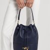 Geantă de mână Andie mare din piele Ralph Lauren pentru femei, bleumarin Geantă de mână Andie mare din piele Ralph Lauren pentru femei, bleumarin