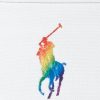 Geantă de mână din pânză Ralph Lauren Pride albă pentru femei Geantă de mână din pânză Ralph Lauren Pride albă pentru femei